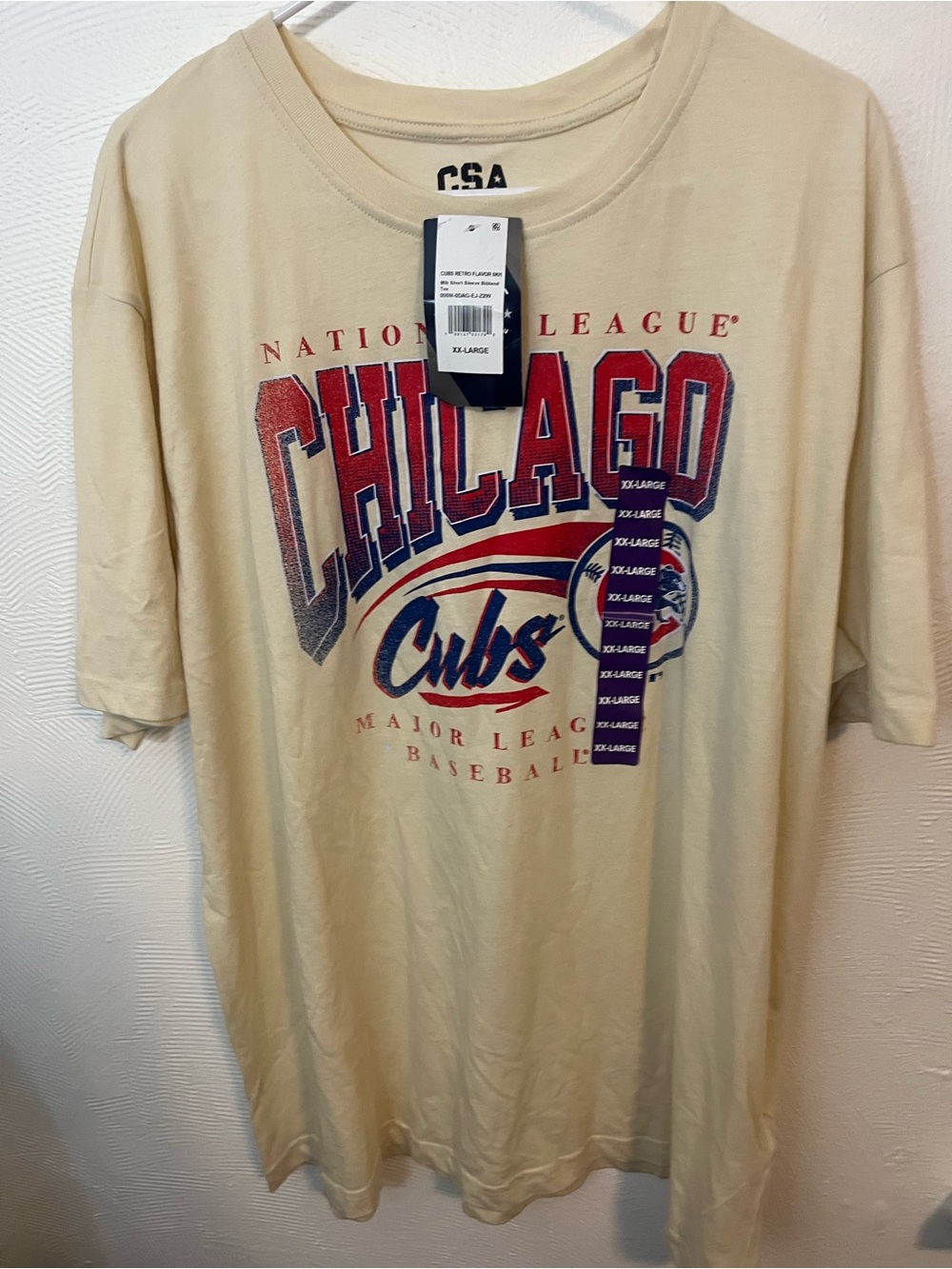 Chicago Cubs Cream Graphic Short Sleeve Tee